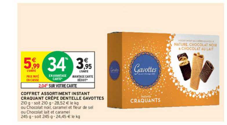 Coffret Assortiment Instant Craquant Crêpe Dentelle Gavottes