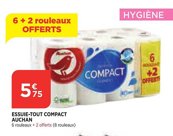 essuie-tout compact auchan
