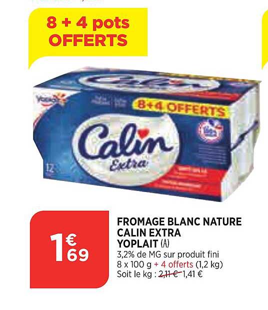 Fromage Blanc Nature Calin Extra Yoplait