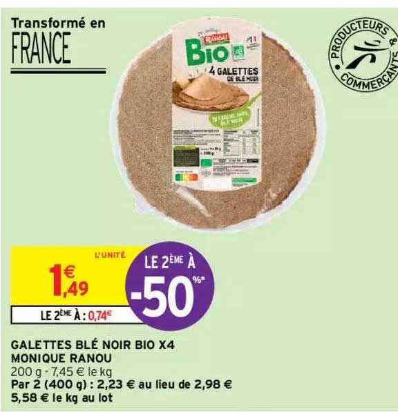 galettes blé noir bio x4 monique ranou