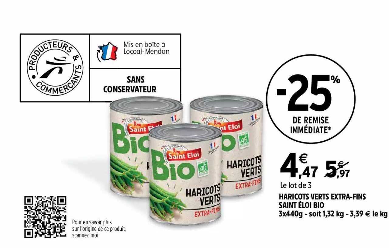 haricots verts extra-fins saint éloi bio