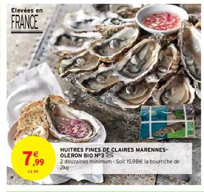 huitres fines de claires marennes-oléron bio n°3