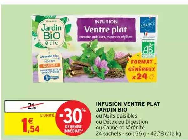 infusion ventre plat jardin bio
