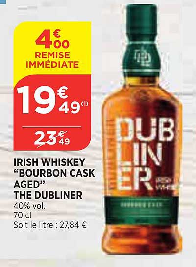 irish whiskey "borbon cask aged" the dubliner