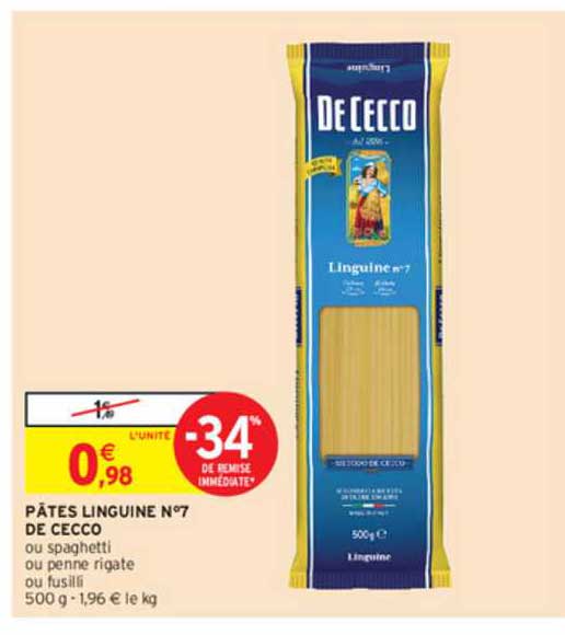 pâtes linguine n°7 de cecco