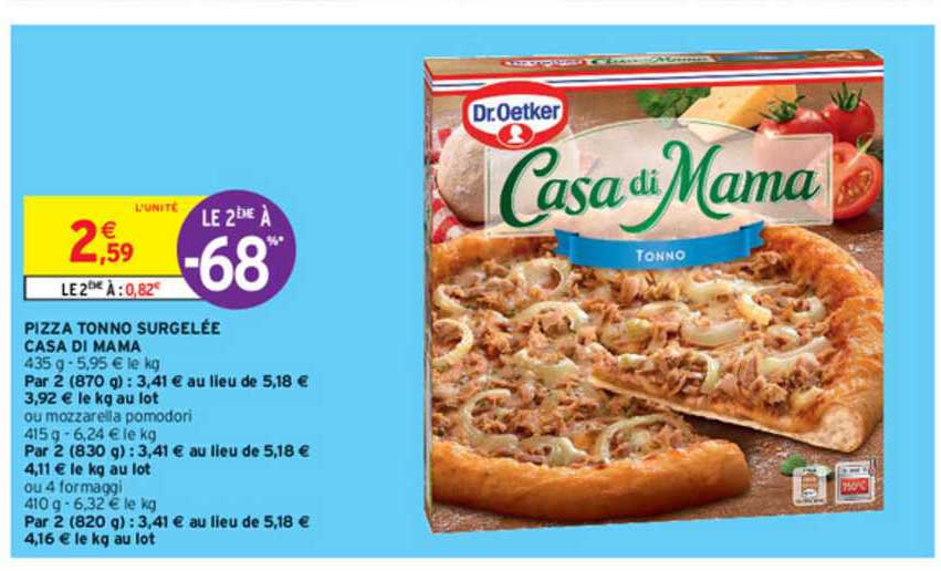 pizza tonno surgelée casa di mama