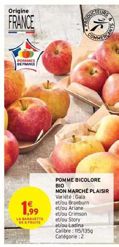 pomme bicolore bio mon marché plaisir