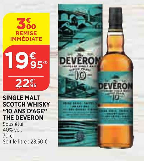 single malt scotch whisky "10 ans d'âge" the deveron