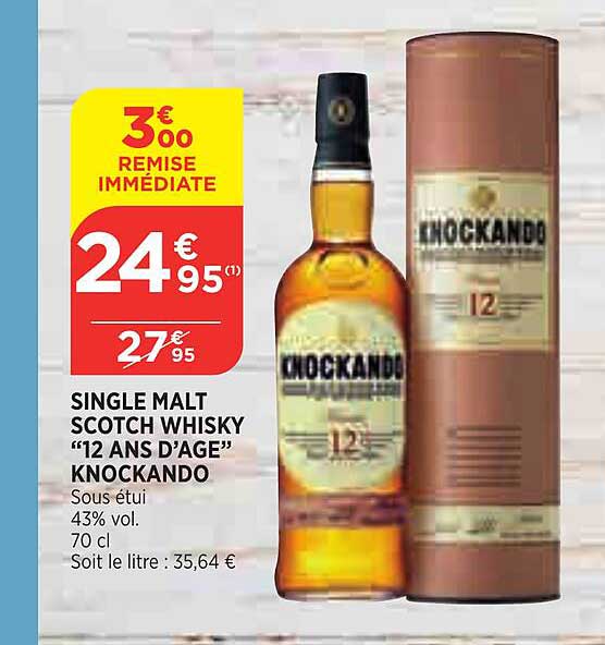 single malt scotch whisky "12 ans d'âge" knockando