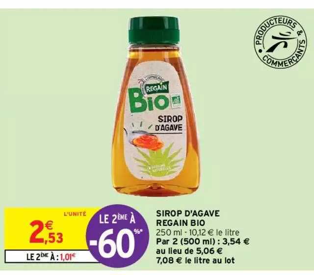 sirop d'agave regain bio