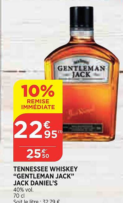 tennessee whiskey "gentleman jack" jack daniel's