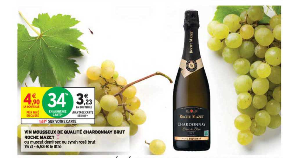 vin mousseux de qualité chardonnay brut roche mazet