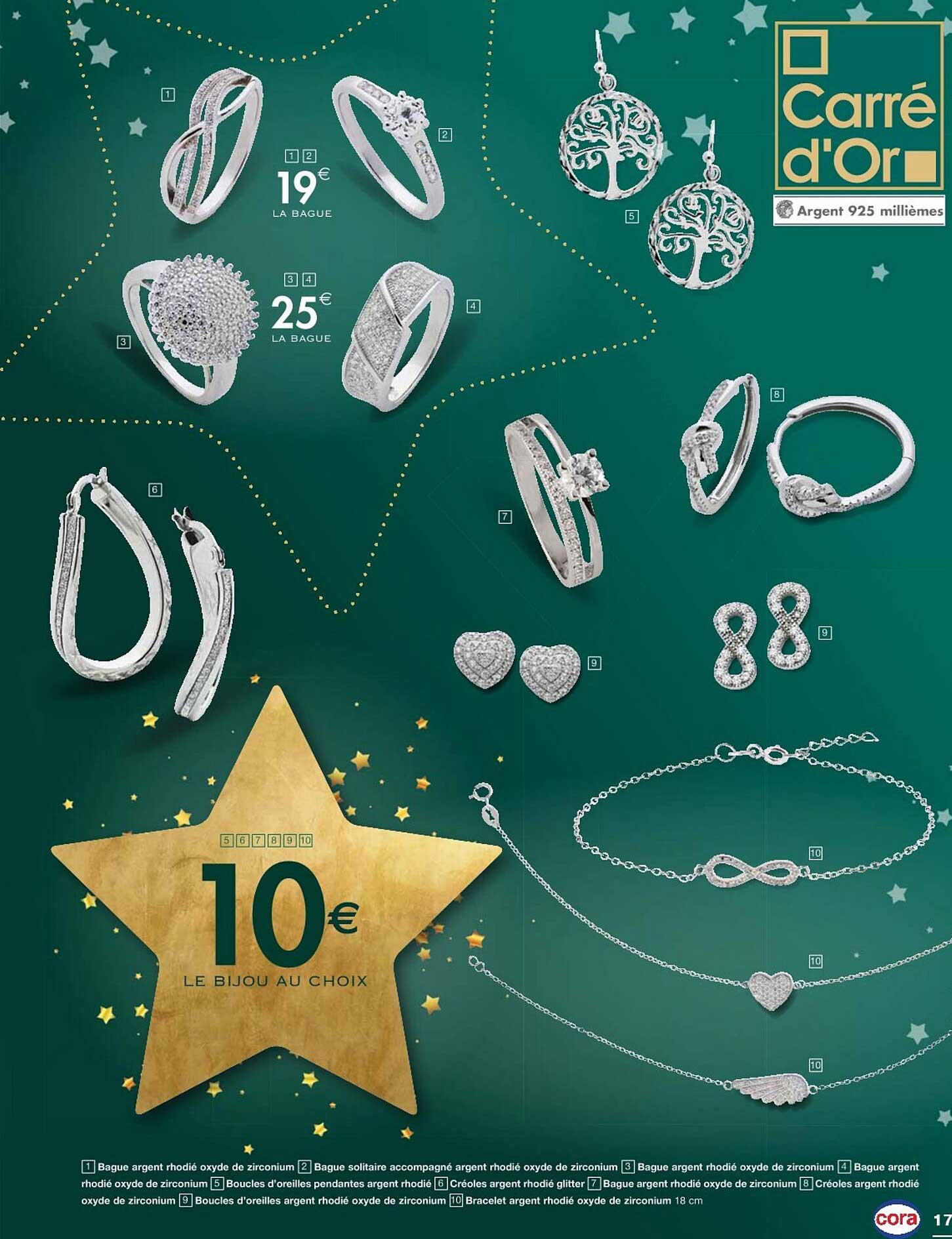 bague argent rhodié oxyde de zirconium, bague solitaire accompagné argent rhodié oxyde de zirconium, bague argent rhodié oxyde de zirconium, boucles d'oreilles pendantes argent rhodié, créole argent