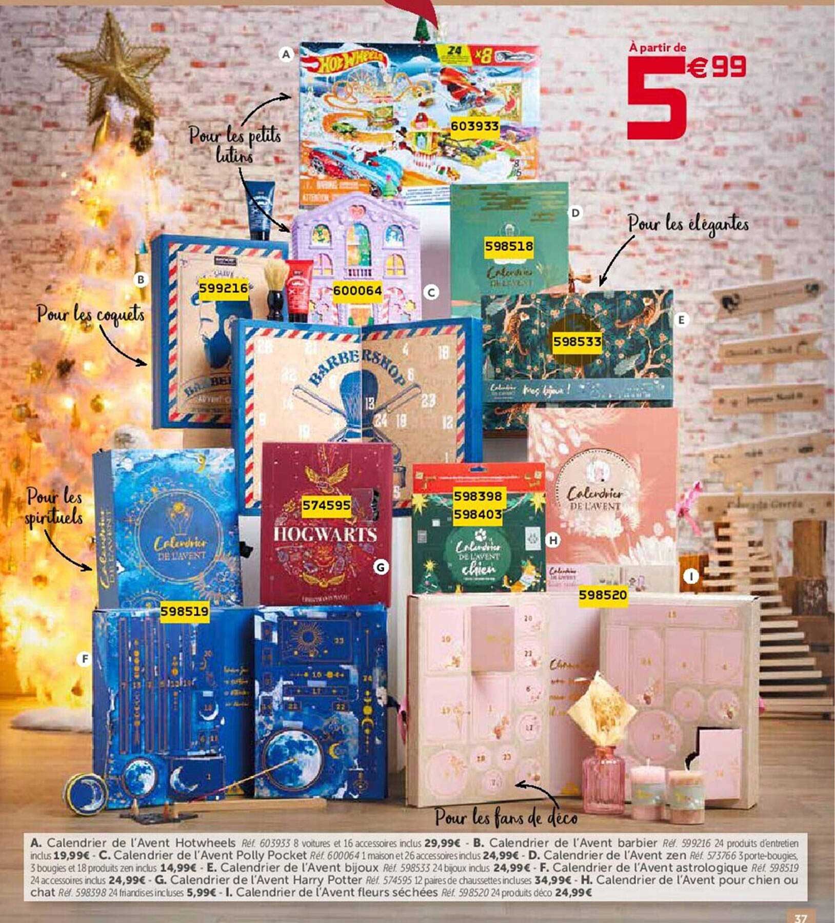 calendrier de l'avent hot wheels, calendrier de l'avent barbier, calendrier de l'avent polly pocket, calendrier de l'avent zen, calendrier de l'avent bijoux, calendrier de l'avent astrologique