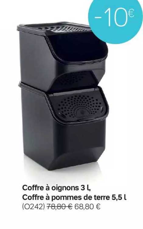 coffre à oignons 3l, coffre à pommes de terre 5,5l