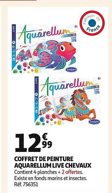 coffret de peinture aquarellum live chevaux