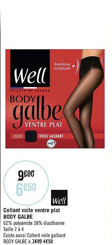collant voile ventre plat body galbe well