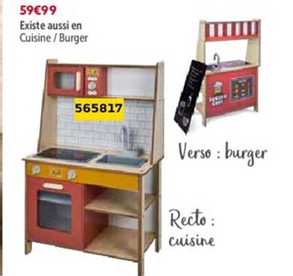 cuisine 2 en 1 : transformable en un tour de main existe aussi en cuisine-burger