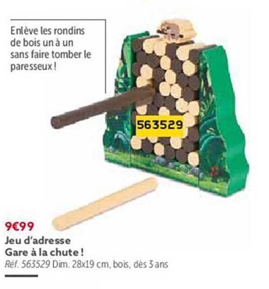 jeu d'adresse gare à la chute!