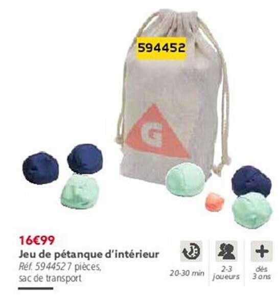 jeu de pétanque d'intérieur