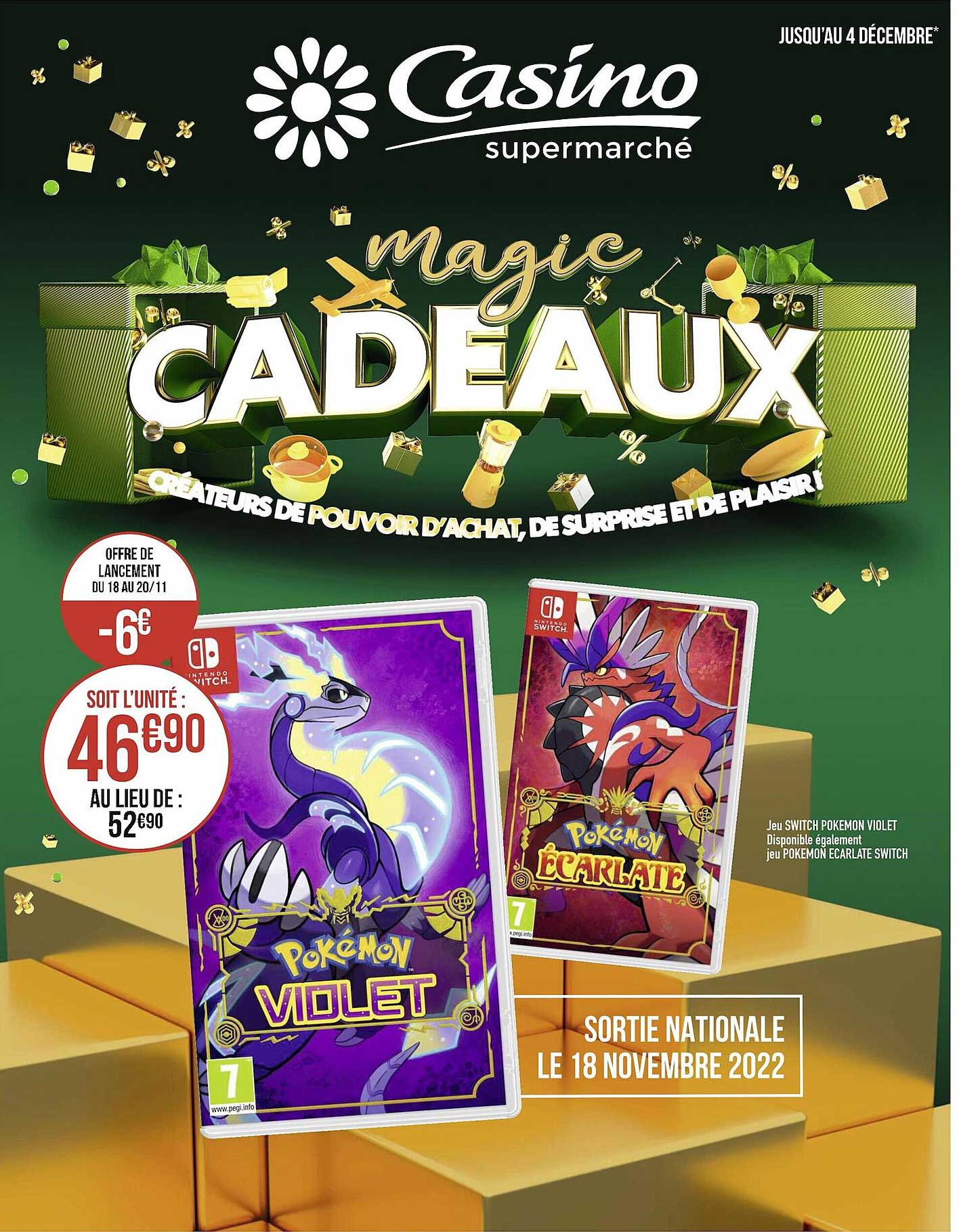 jeu switch pokémon violet disponible également jeu pokémon écarlate switch