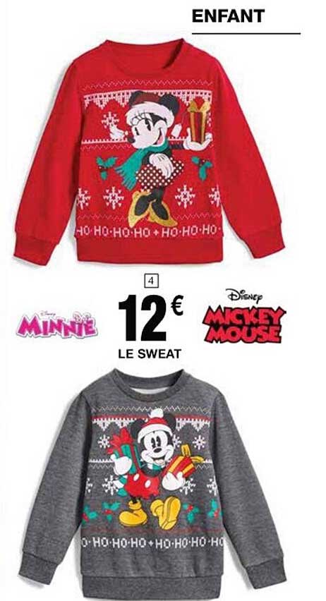 le sweat enfant minnie, mickey mouse