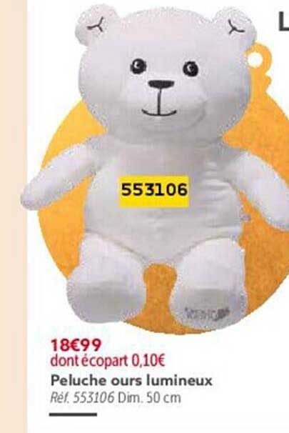 peluche ours lumineux