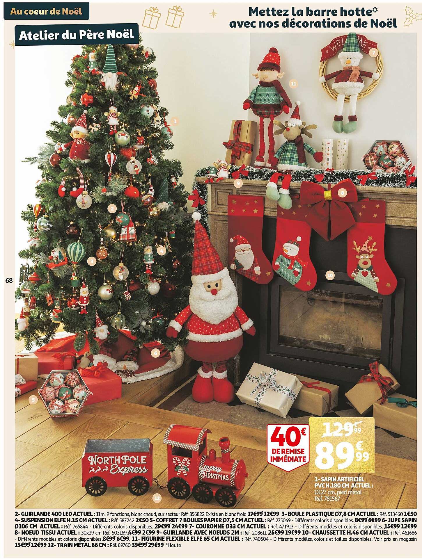 sapin artificiel pvc h.180 cm actuel