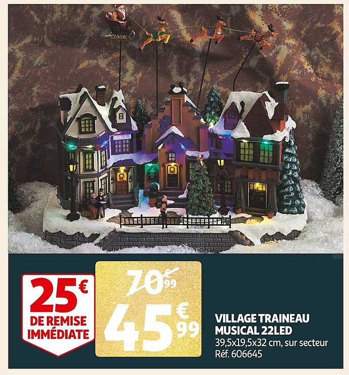 Village Traineau Musical 22 Led