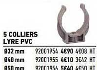 5 colliers lyre pvc
