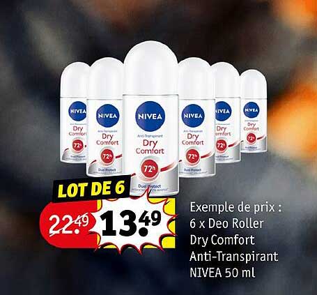 6 x deo roller dry comfort anti-transpirant nivea 50 ml