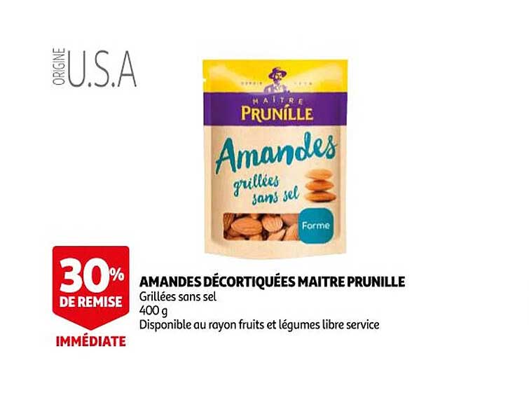 amandes décortiquées maître prunille
