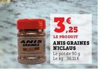 anis graines niclaus