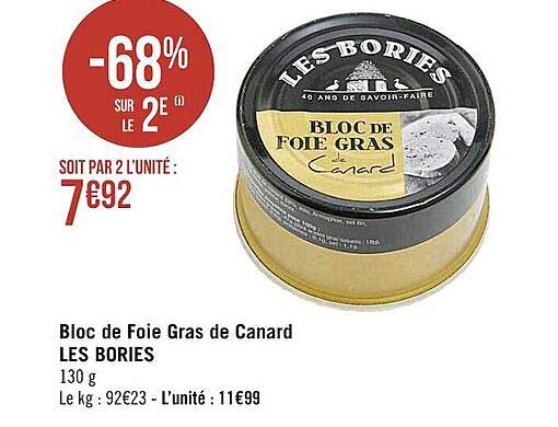 bloc de foie gras de canard les bories