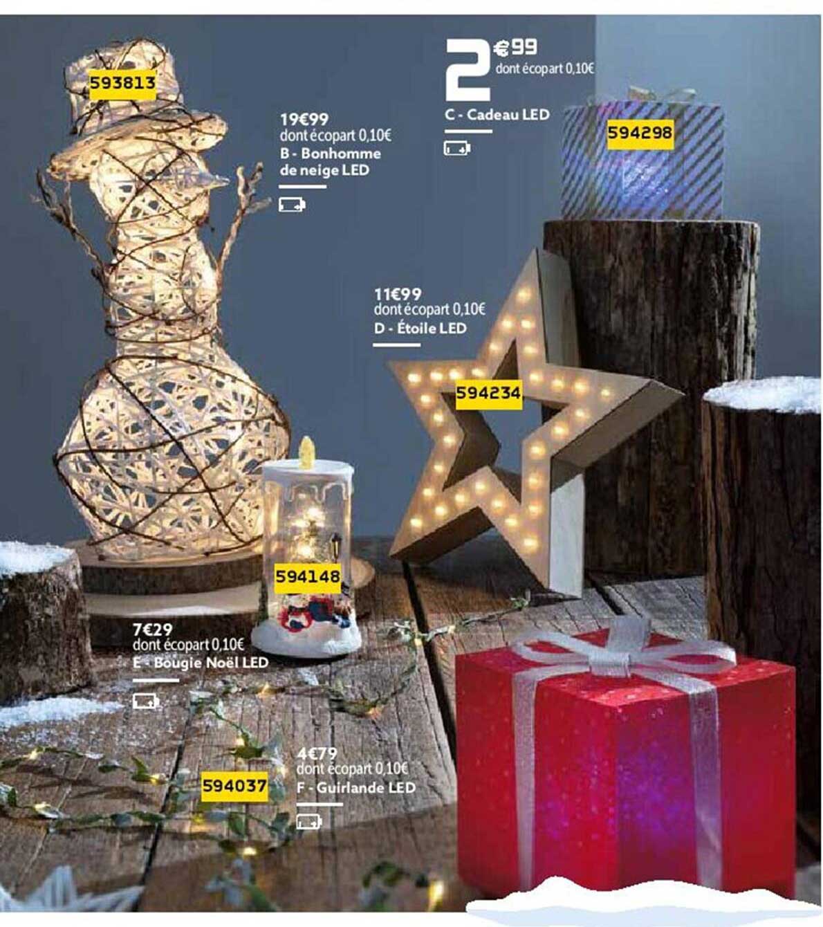 bonhomme de neige led, cadeau led, bougie noël led, guirlande led