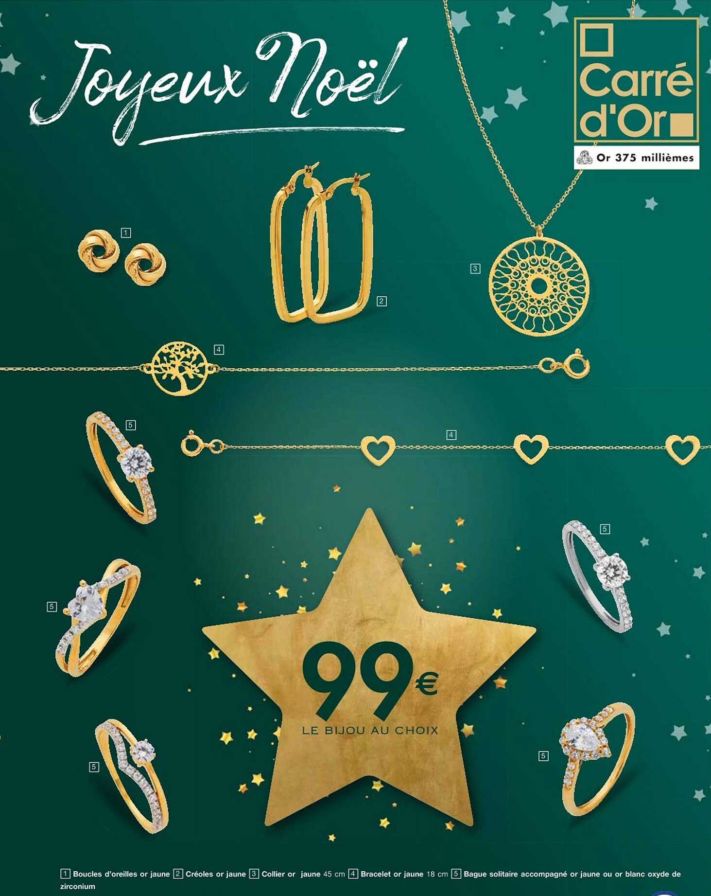 boucles d'oreilles or jaune, créoles or jaune, collier or jaune, bracelet or jaune, bague solitaire accompagné or jaune ou or blanc oxyde de zirconium