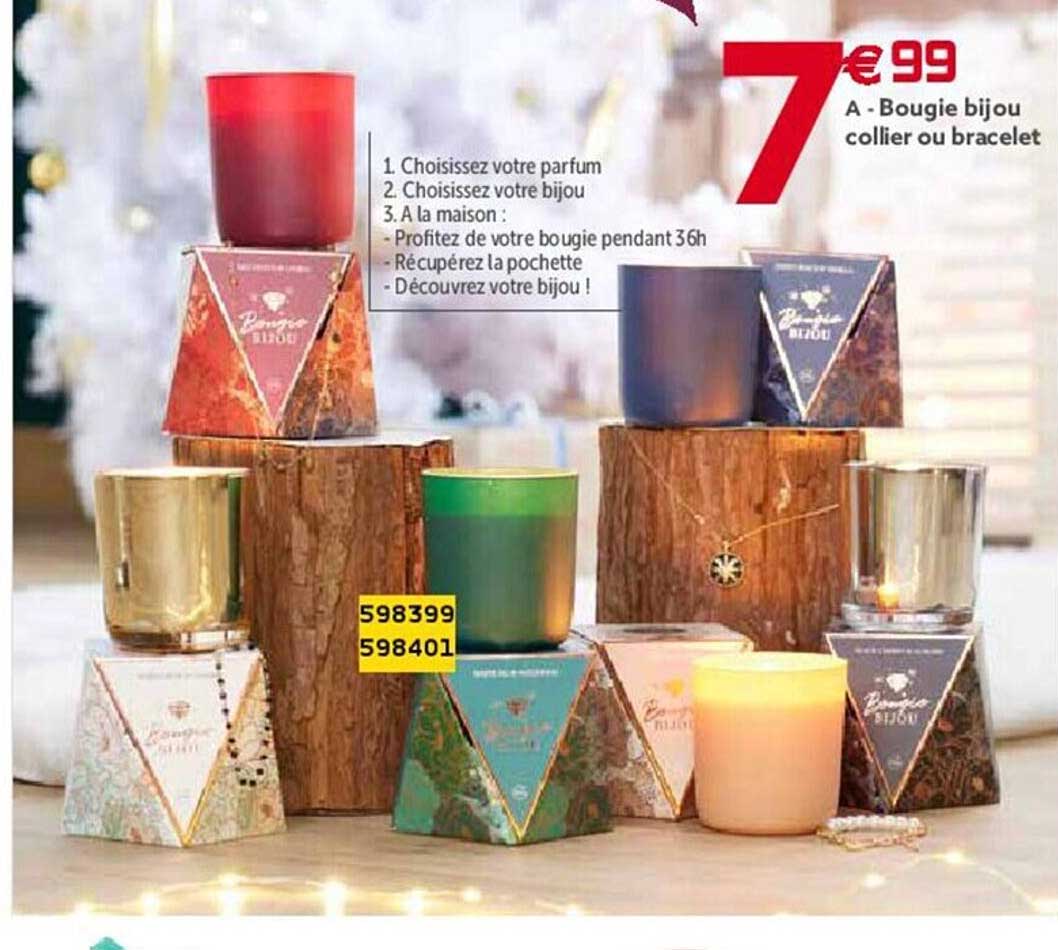 bougie bijou collier ou bracelet