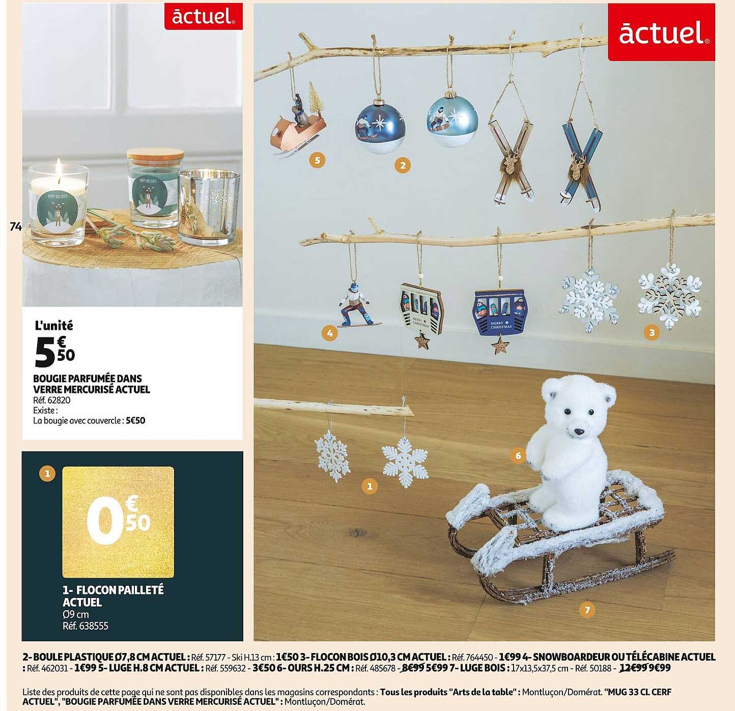 bougie parfumée dans verre mercurisé actuel, flocon pailleté actuel