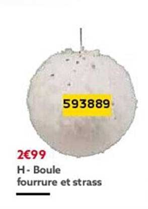 Boule Fourrure Et Strass