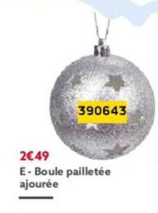 boule pailletée ajourée