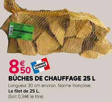 Bûches De Chauffage 25l