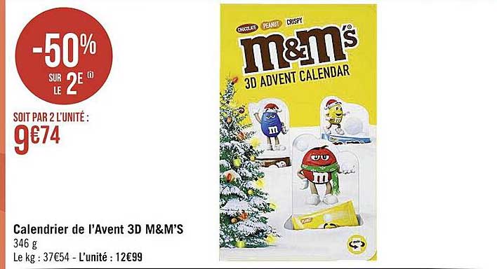 Calendrier De L'avent 3d M&m's