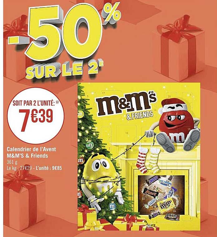 calendrier de l'avent m&m's & friends