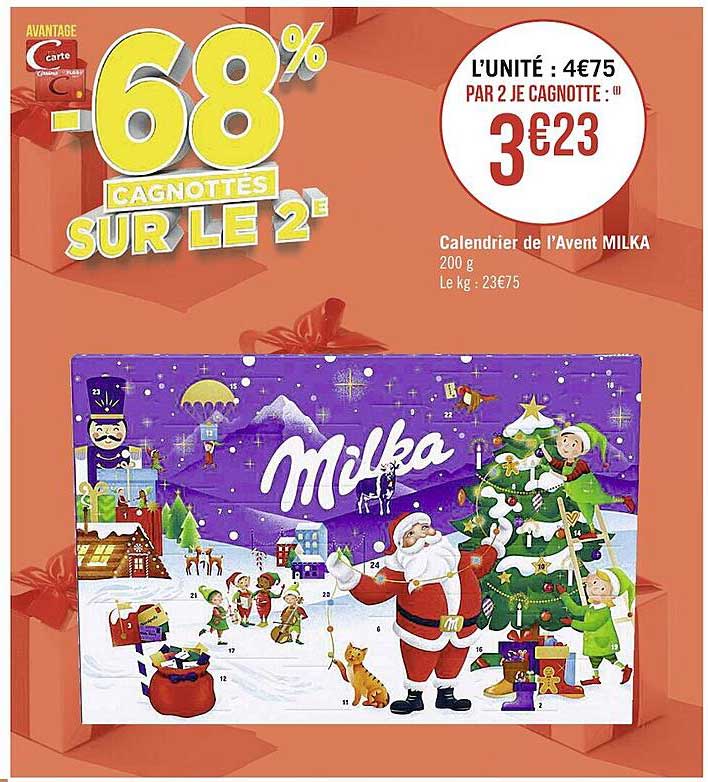 calendrier de l'avent milka