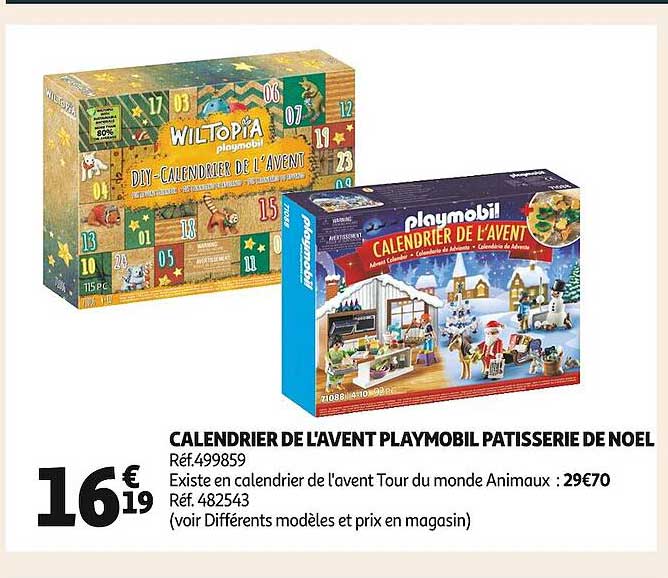 calendrier de l'avent playmobil pâtisserie de noël