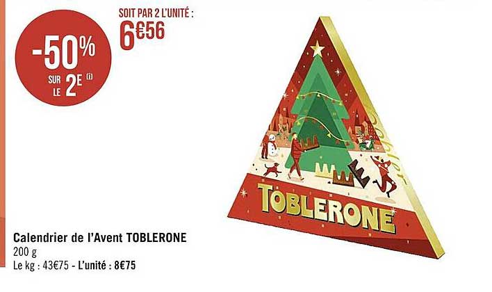 calendrier de l'avent toblerone