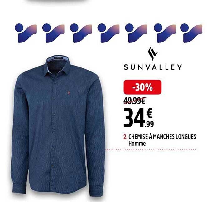 Chemise à Manches Longues Homme Sunvalley