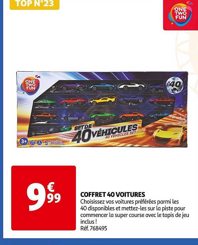 Coffret 40 Voitures One Two Fun