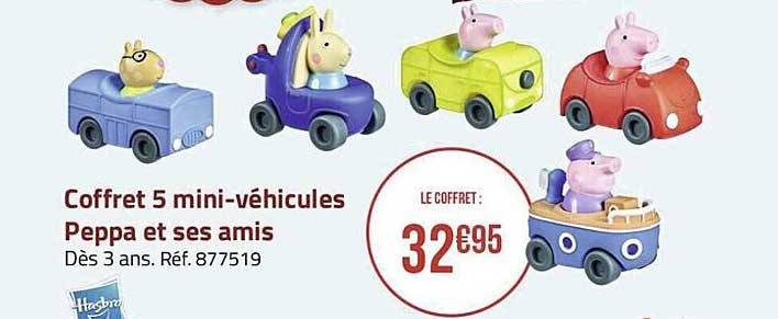 coffret 5 mini-véhicules peppa et ses amis hasbro