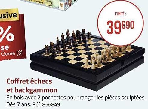 coffret échecs et backgammon